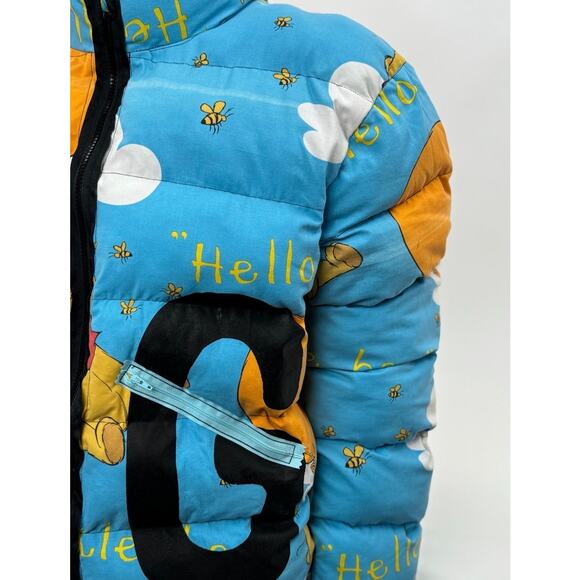 Unisex Adults Die.Go Studios Blue "Winnie The Pooh" Puffer Jacket One Size - Picture 8 of 15